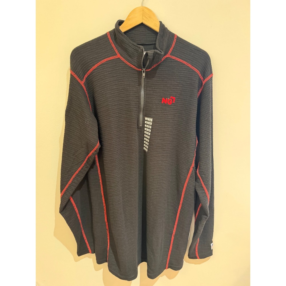 Lakeland FR Protective Black Waffle knit 1/4 Zip Pullover XLT NG7 CAT 2 NEW